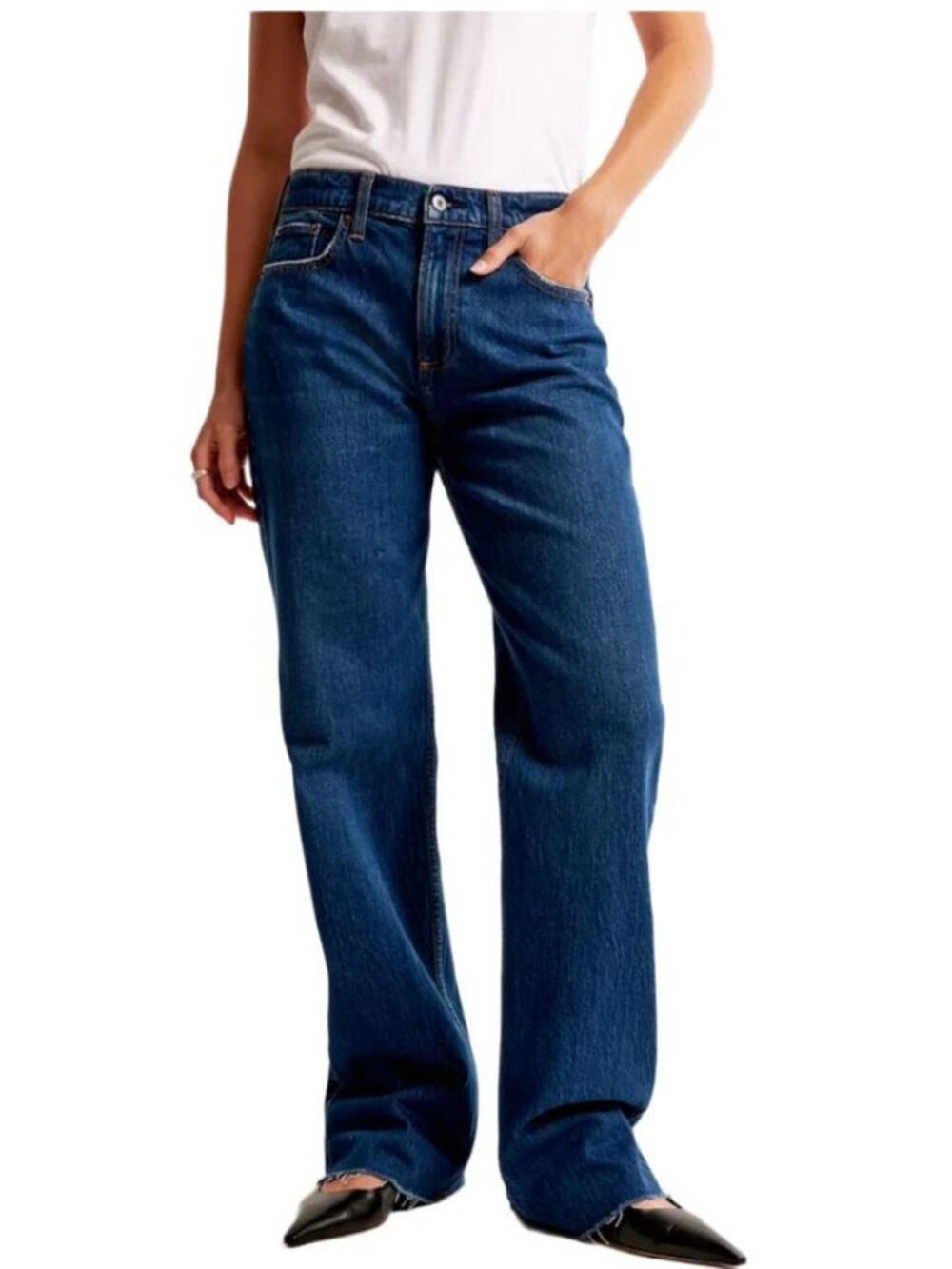 Abercrombie & Fitch Low Rise Baggy Jean 27/4R (dark wash)